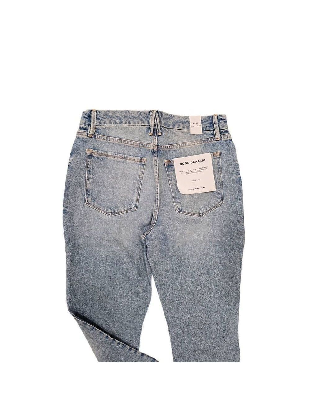 Good American Good Classic Jeans Size 6 or 28 Blue NWT Straight Leg - Picture 9 of 9